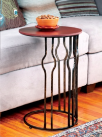 Metal Table With Round Wood Top