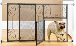 Adjustable All-Metal Pet Gate with Door