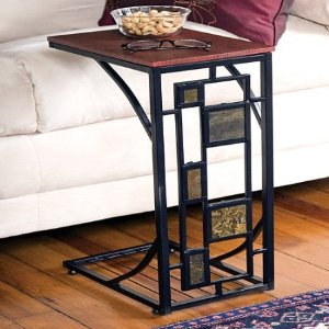 Geometric Design Side Sofa Table