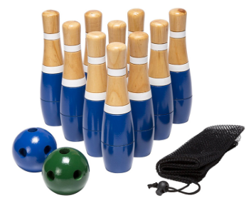 Wooden Bowling Set(10 Pins+2 Balls)