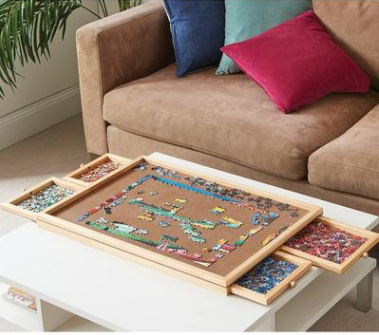 Puzzle Table for 1000pcs Puzzles w/4 Drawers