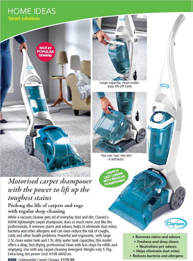 LIGHTWEIGHT CARPET CLEANER