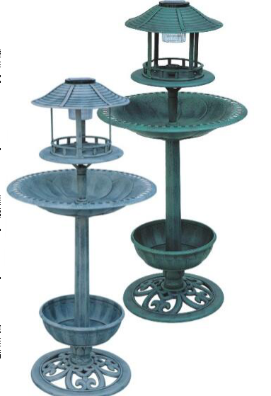 Multifunctional plastic bird feeding station with Solar light