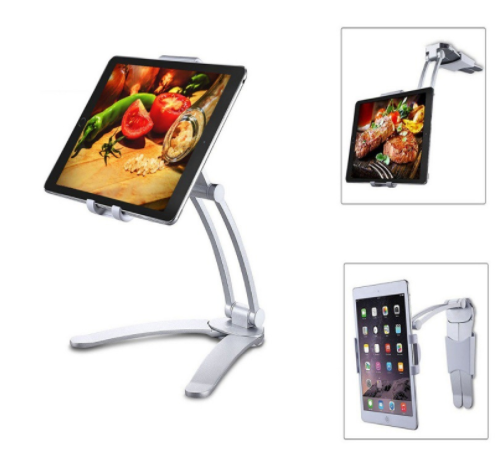 2-in-1 Kitchen Cabinet Tablet Wall Desk Mount Stand Holder