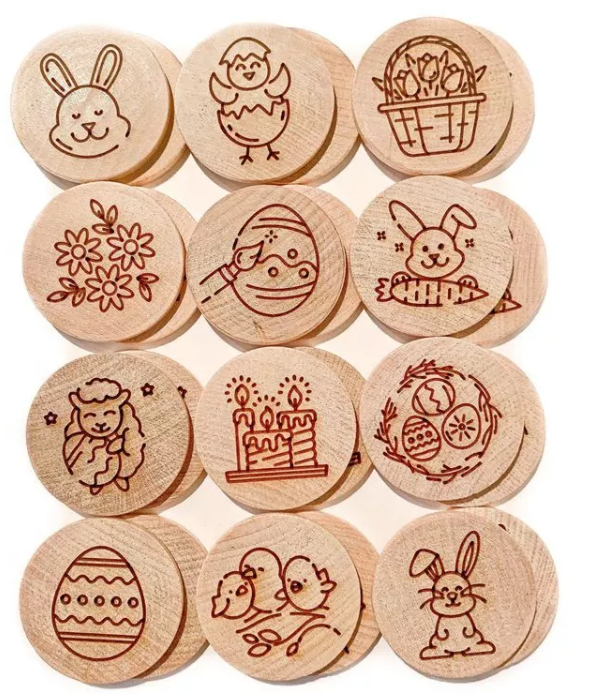 Wooden memory game easter edition