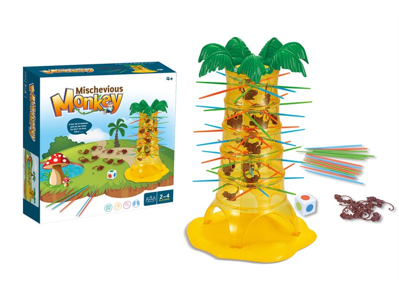 Tumbling monkey toy