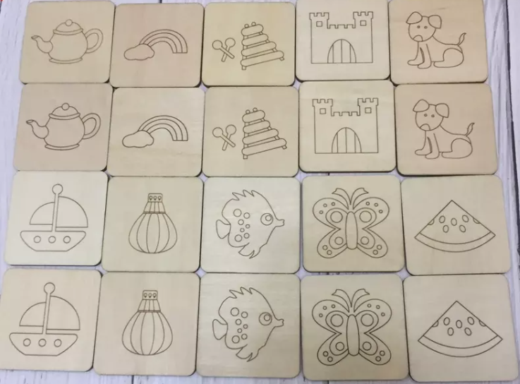 20PK Wooden Memory game