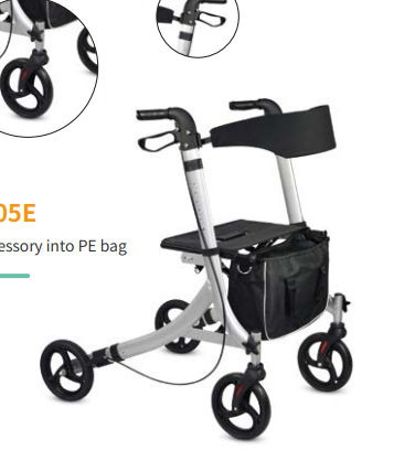 Foldable Wheel Chair with  standard carry pouch under seat