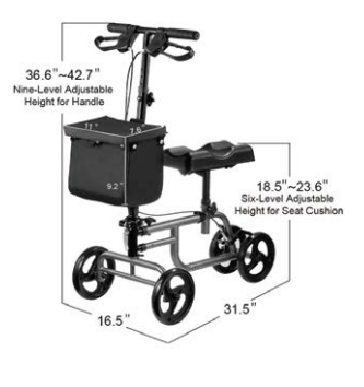 Foldable Wheel Chair, double handbrake,