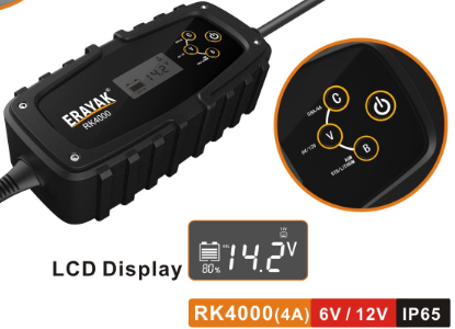 Intelligent battery charger with microprocessor control