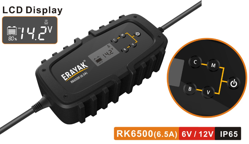 Intelligent battery charger with microprocessor control