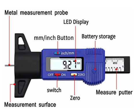 Digital Tyre Tread Depth Gauge