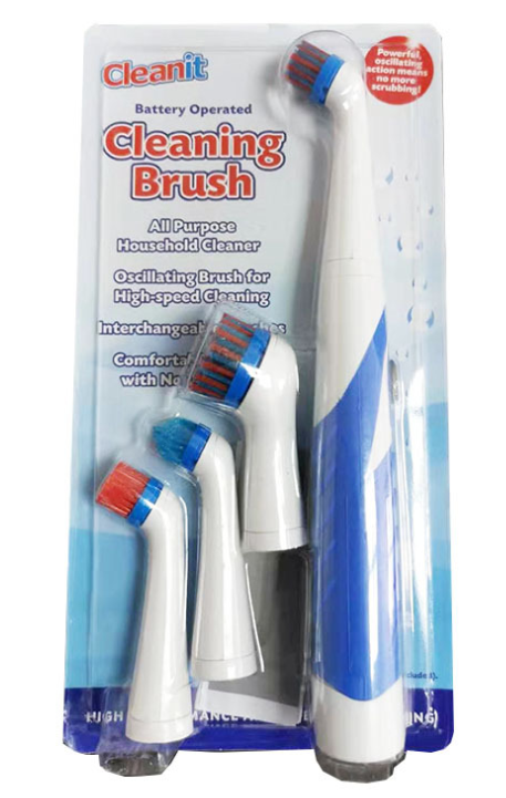 SonicScrubber Cleaning Tool with 4 brushes