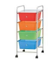 Multi-trolley With 4 drawers + shelf