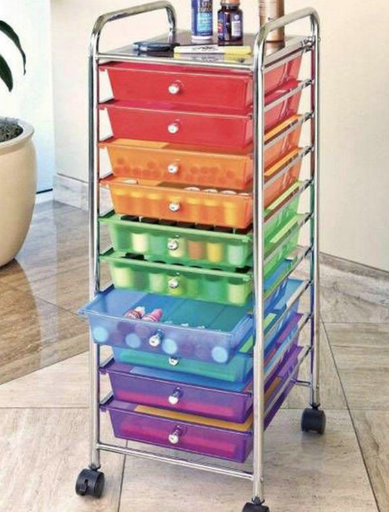 Multi-trolley With 10 drawers + shelf