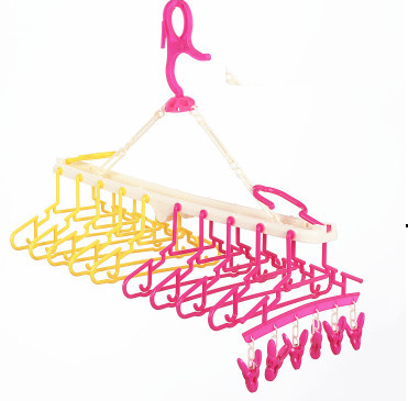 Multi-Garment Drying Hanger( 10 hangers+6 pegs)