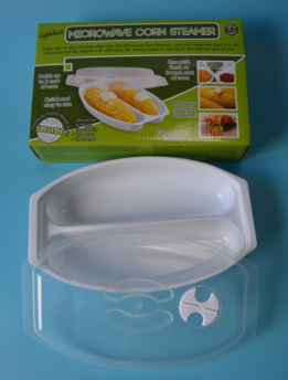 Microwave Divided Corn Steamer W / Lid