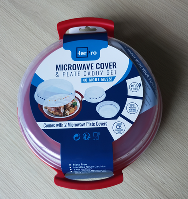 Microwave Cover&Plate Caddy Set