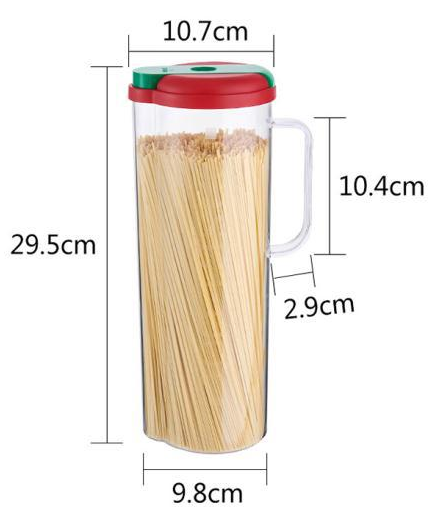 1.6L Pasta Tube Container