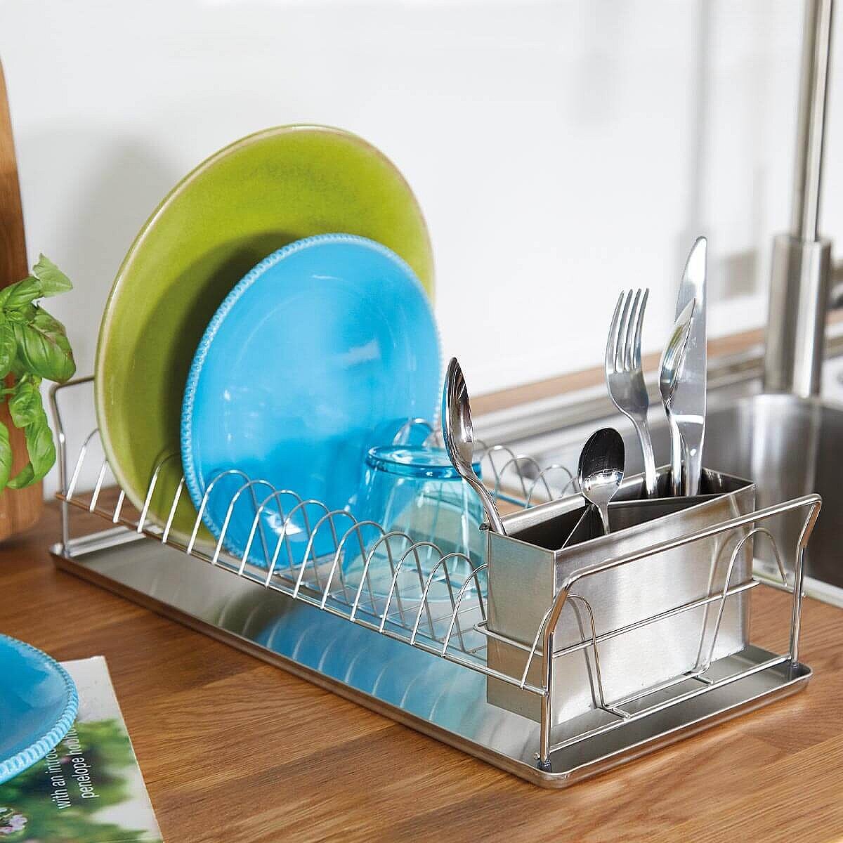 Slimline Stainless Steel Dish Rack